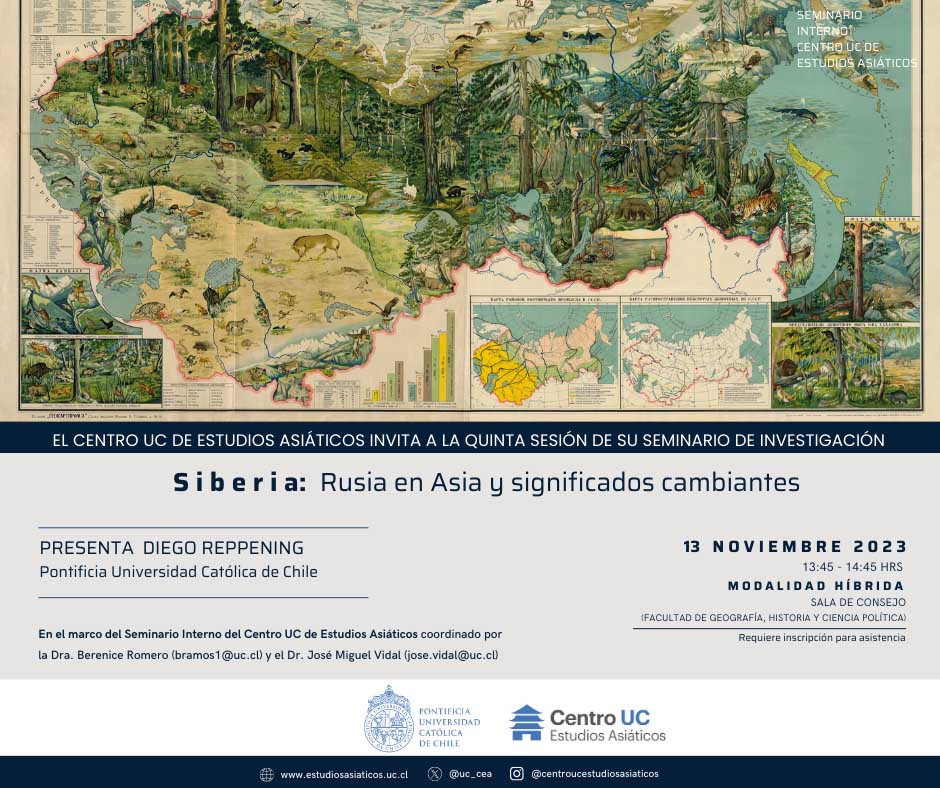 Quinta sesión (Seminario de investigación): Siberia: Rusia en Asia y significados cambiantes