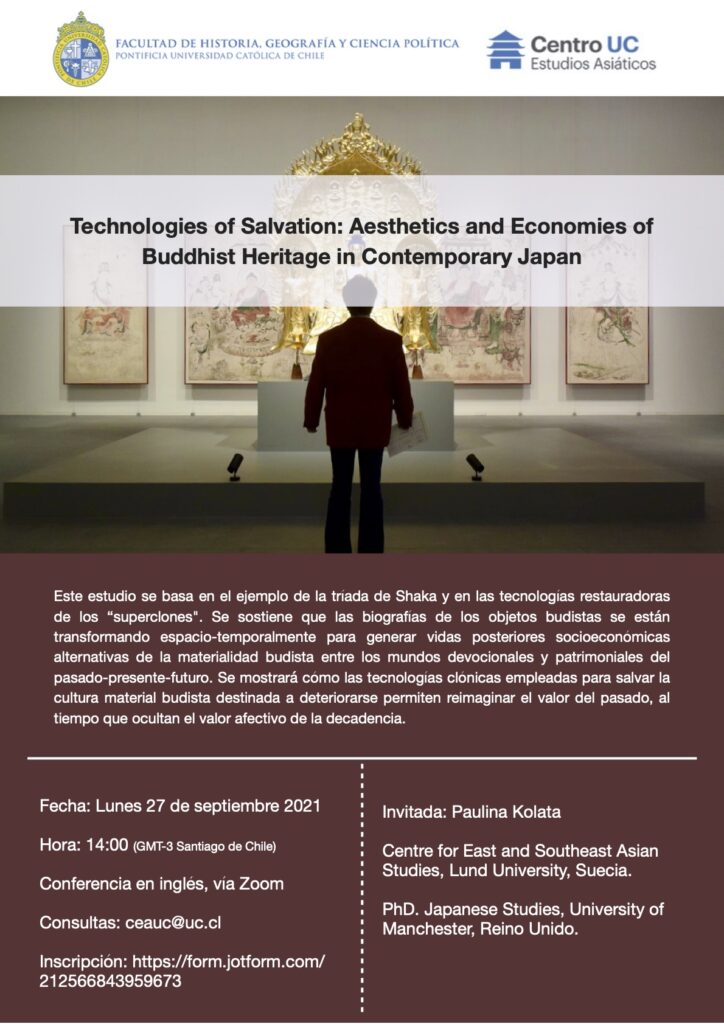Seminario de Investigación: Technologies of Salvation: Aesthetics and Economies of Buddhist Heritage in Contemporary Japan