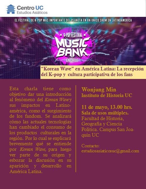 Charla: Korean Wave en América Latina: La recepción del K-pop y cultura participativa de los fans