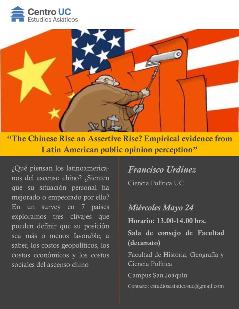 Seminario: The Chinese Rise an Assertive Rise? Empirical evidence from Latin American public opinion perception