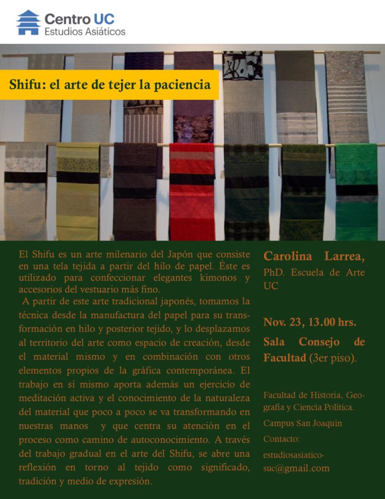 Charla “Shifu: el arte de tejer la paciencia”